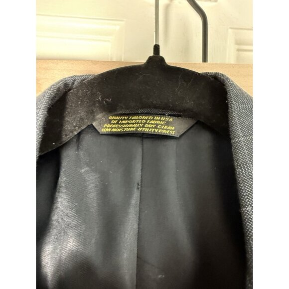 Gant Men’s 2 Piece Navy Blue Windowpane Check Pleated Euro Fit Suit Size In Disc - Picture 11 of 16